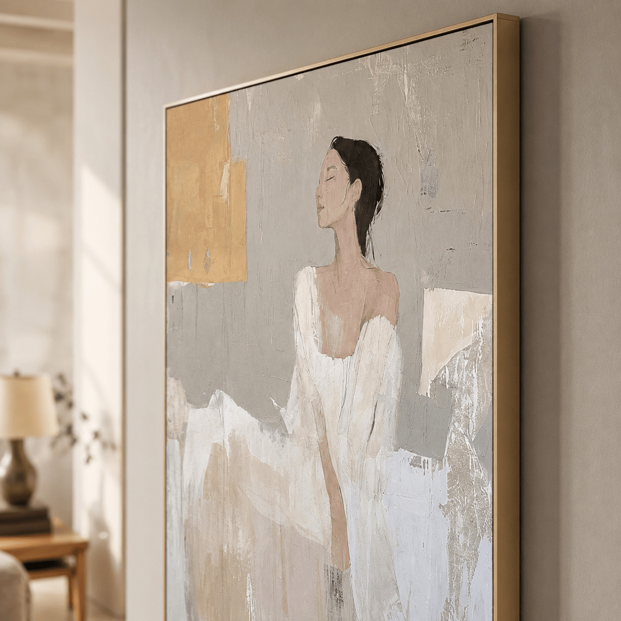 Wabi - Sabi Abstract Portrait Painting KS0164 - Viral Wall Art