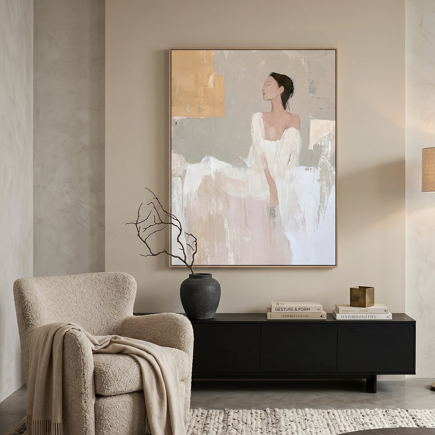 Wabi - Sabi Abstract Portrait Painting KS0164 - Viral Wall Art