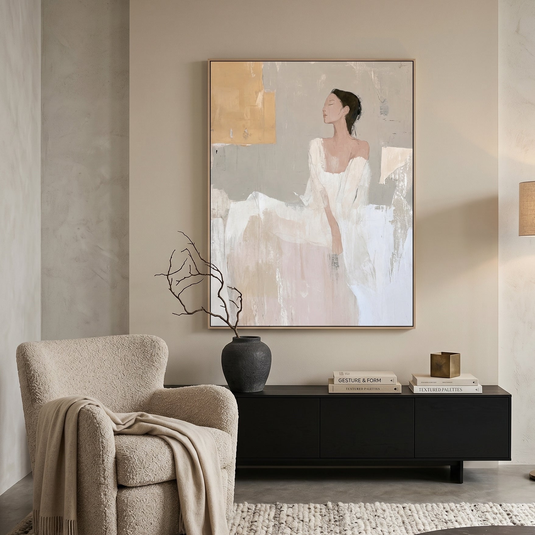 Wabi - Sabi Abstract Portrait Painting KS0164 - Viral Wall Art