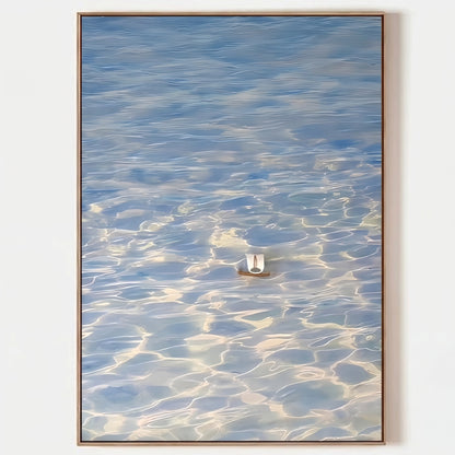 Modern Minimalist Blue Water Ripple Art SQ0175 - Viral Wall Art