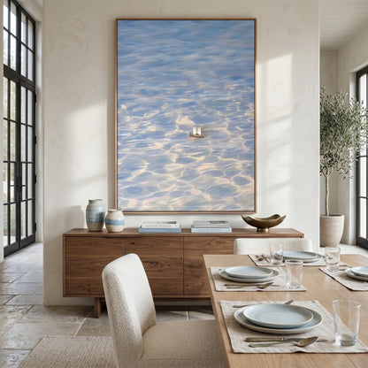 Modern Minimalist Blue Water Ripple Art SQ0175 - Viral Wall Art