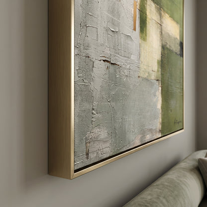 Sage Green 3D Textured Abstract Art SR0013 - Viral Wall Art