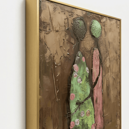 Earthy Brown & Sage Green Expressionist Wall Art SR0047 - Viral Wall Art