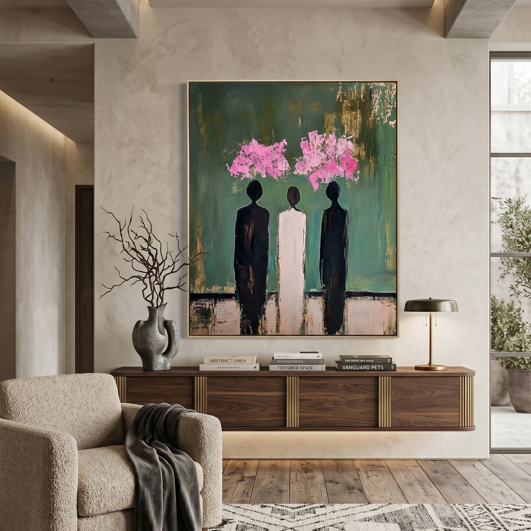 3D Heavy Texture Abstract Figure Oil Painting SR0138 - Viral Wall Art