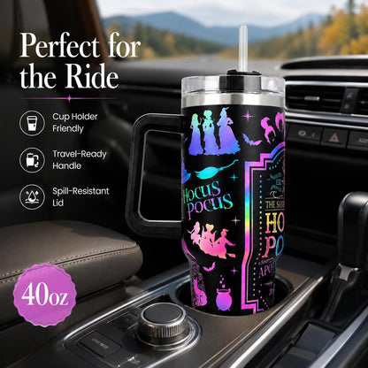 1PC 40oz Witch Apothecary Insulated Tumbler, Double Wall Leak-Proof Portable Cup, Keeps Hot for 12 Hours, Keeps Cold for 24 Hours, Durable for Office, Travel & Daily Use, Ideal Gift for Witchy Style Fans, Friends, Holidays