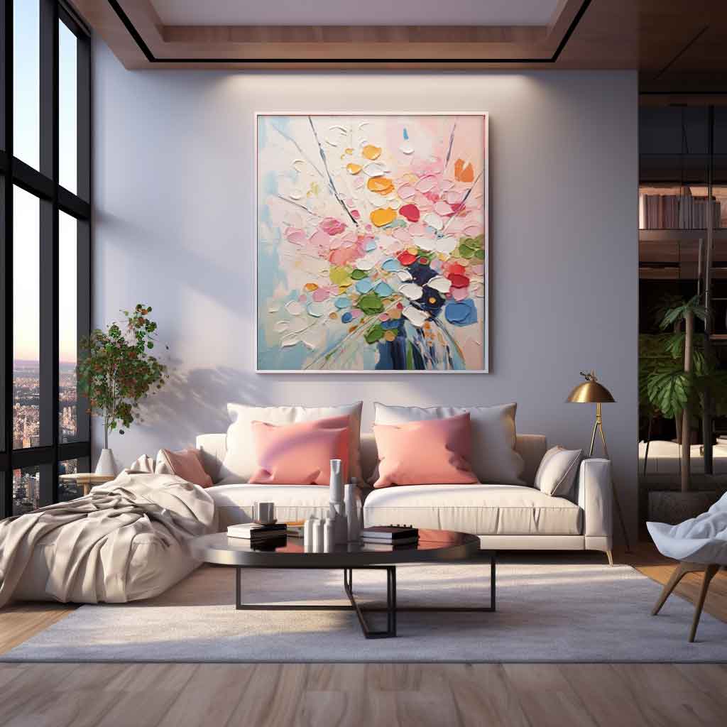 3D Heavy Texture Abstract Floral Oil Painting CZ0096 - Viral Wall Art