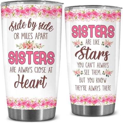 Soul Sister 20oz Insulated Tumbler - Meaningful Sister Gift from Sister, Unique Birthday Cup for Best Friend, Big Sister Little Sister Travel Mug