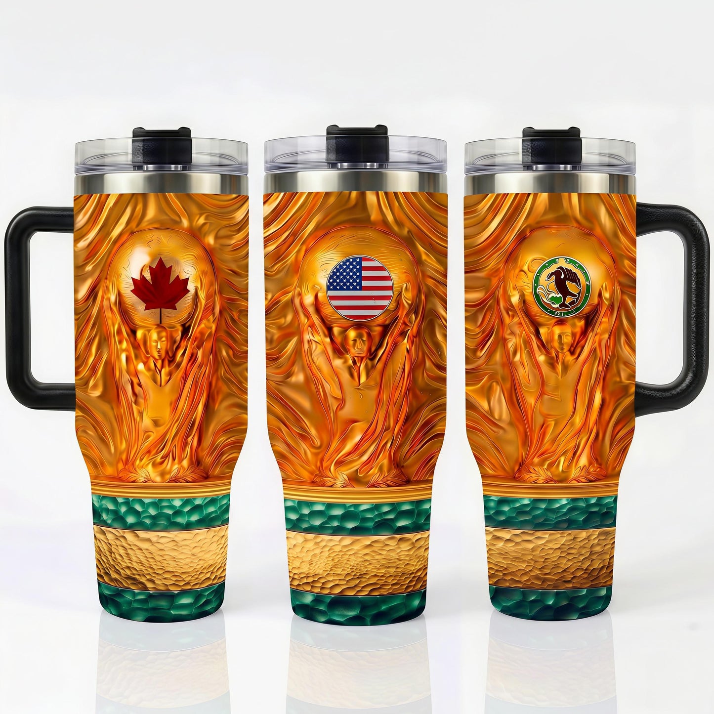 2026 Soccer Fan Gear 40oz Insulated Travel Mug, Keeps Hot 12H Cold 24H, Stainless Steel Father's Day Present for Dad, Fits Car Cup Holder