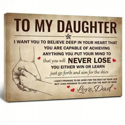 To My Daughter Canvas Wall Art – Trendy Wall Art Decor