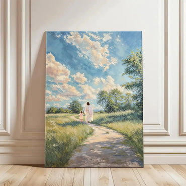 Comforting Jesus canvas wall art, additional product view 11 with contemporary styling for living room decor