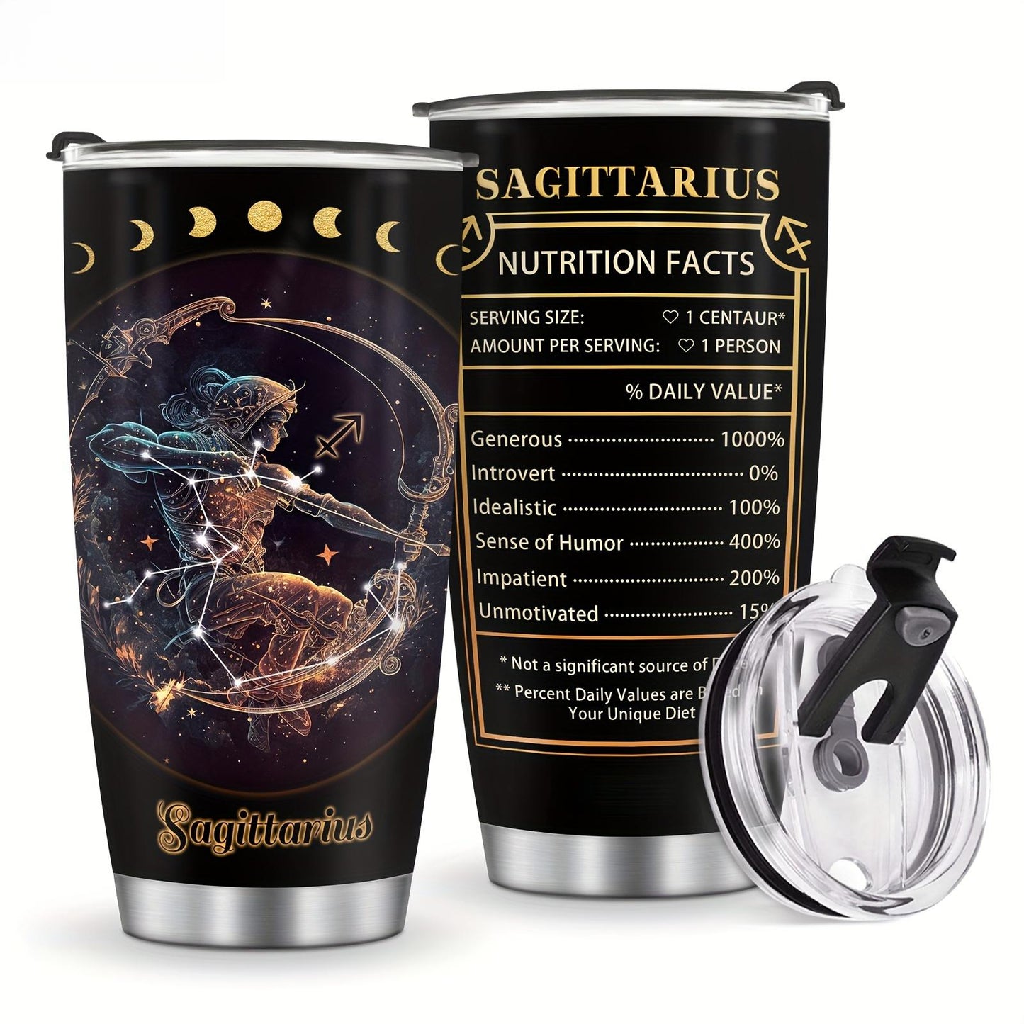 1pc Constellation Tumbler Gift, 20oz Goth Witchy Tumbler, Constellation Cup/Mug, Zodiac Gifts for Men Women, Astrology Fans Birthday Gifts Stainless Steel Coffee Cup, Constellation Gifts