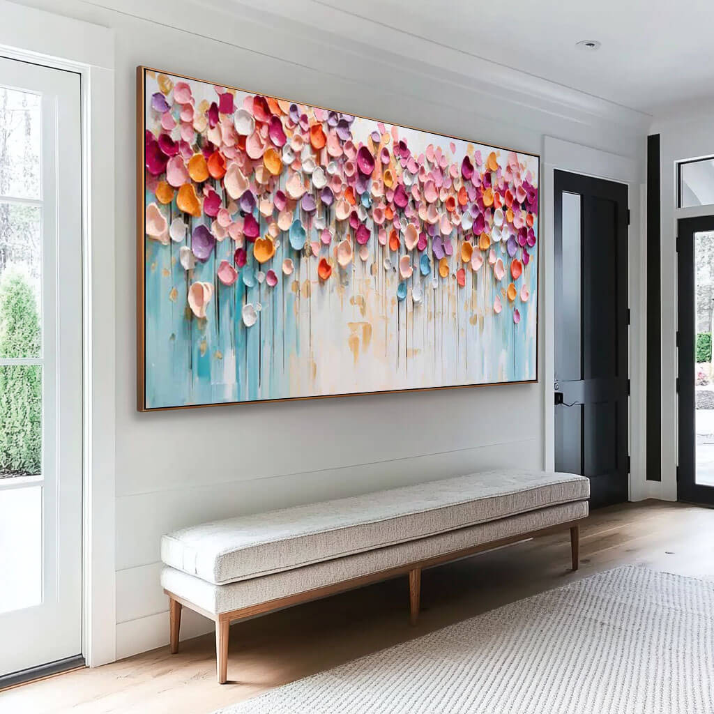 Colorful Abstract Flower Garden Wall Art CZ0062 - Viral Wall Art