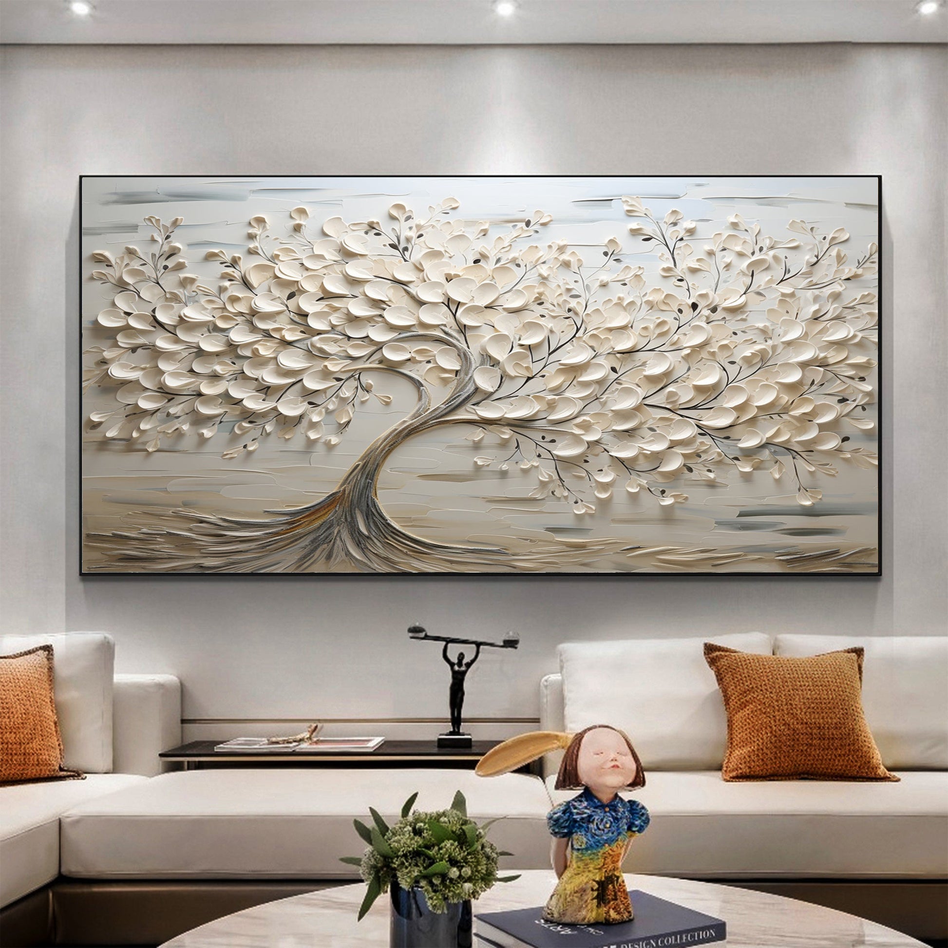 Heavy Texture Neutral Abstract Wall Art CZ0060 - Viral Wall Art